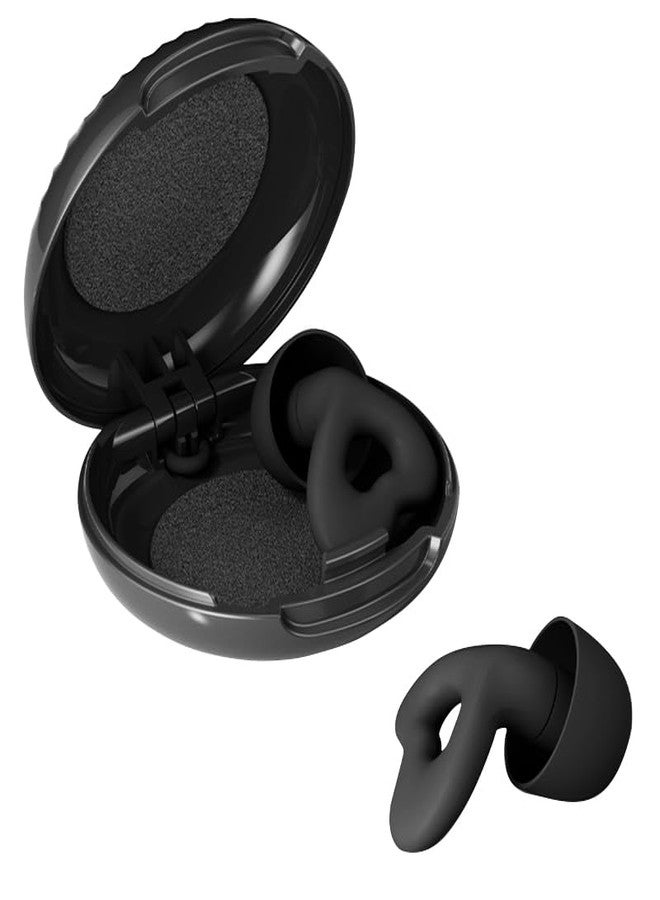 OHOO Ear Plugs for Sleep 32dB Noise Reduction Soft Comfy Reusable Silicone Earplugs for Work Travel Study Hearing Protection (Black, Heart) - Image 1